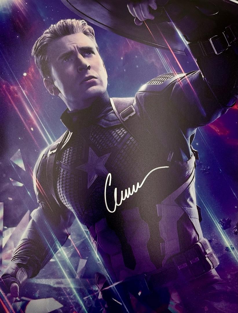 Chris Evans signed 11x14 (Captain America) - SWAU COA